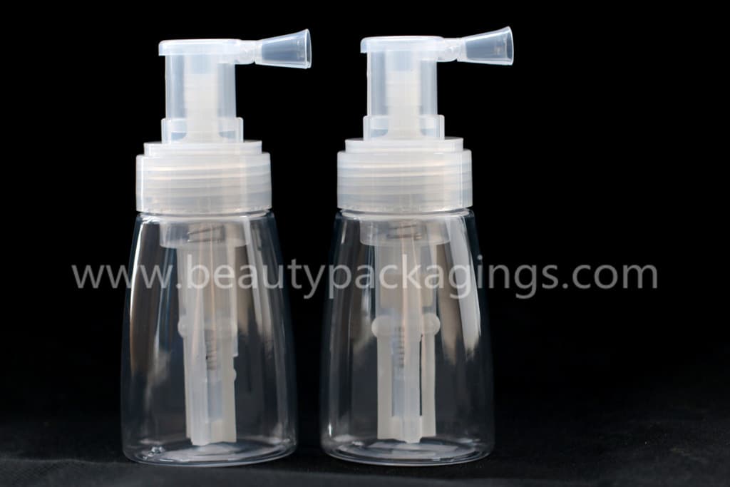 140ml Clear Round Talcum Powder Plastic Spray Bottle